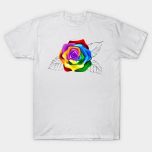 Rainbow rose bud ( Rainbow roses ) T-Shirt